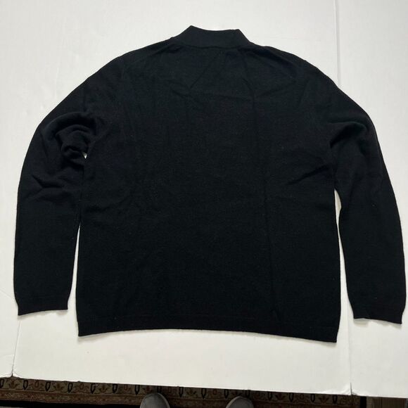 Charter Club Cashmere Mock Neck Sweater Black Long Sleeve Size Medium - Picture 1 of 5